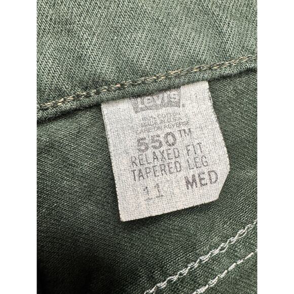 Vintage 1994 Levis 550 Womens 11 Relaxed Fit Tapered Leg Green USA Made Western - Picture 9 of 16